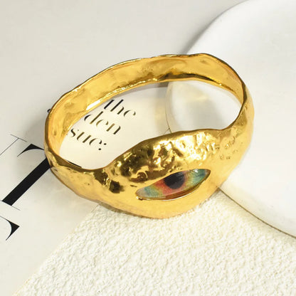 Gorgeous Hand Simple Bracelet Plated Eyes Nose Mouth Small Wrist Bangle For Women