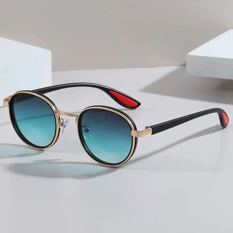 High Quality Woman Sun Glasses Man Vintage Designer Outdoor Sunglasses Men Round Fashion Plastic Titanium UV Protection Glasses