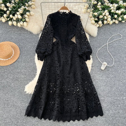 Elegant Long Lantern Sleeves Chic Dresses Fashion