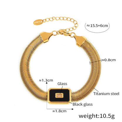 Fashion Trendy Square Bracelet Stainless Steel