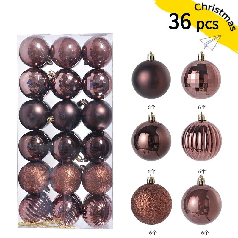 1Box 3/4cm Christmas Balls Christmas Tree Ornaments Xmas Hanging Tree Pendants