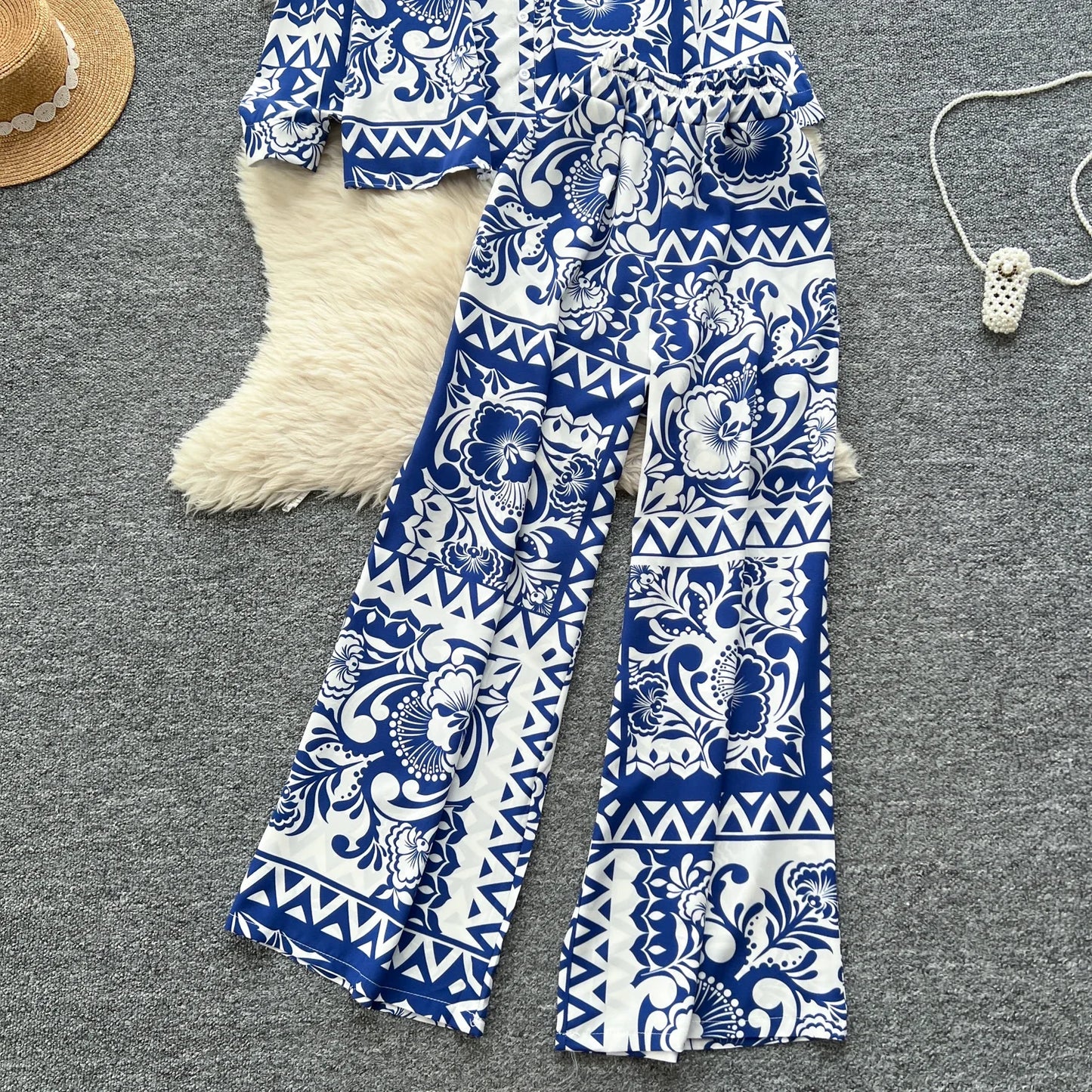 Elegant Women's Floral Two Piece