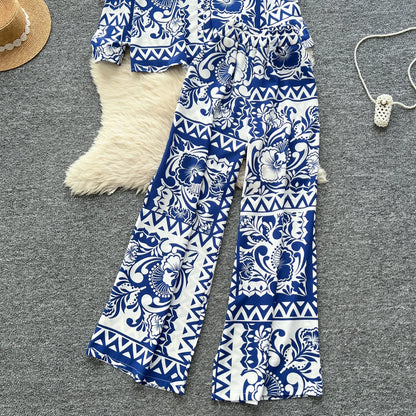 Elegant Women's Floral Two Piece