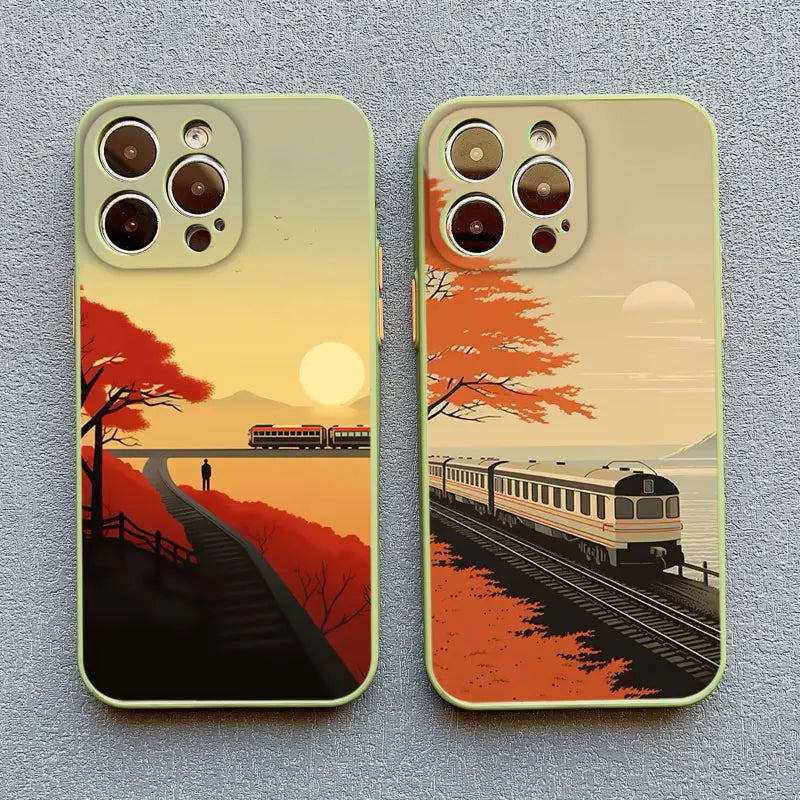 Autumn Maple Leaf Scenery Fall Phone Case For IPhone 15 14 Pro Max Plus 16 Pro Max Case IPhone 13 11 12 Pro Max XR XS X Covers