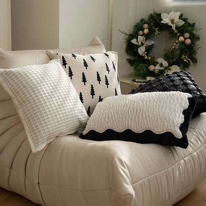 Modern Black and White Cushion Cover Light Luxury