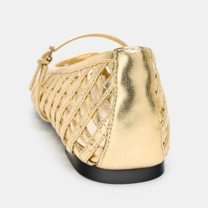 Ballet Flats Women Gold Hollow Women Sandals
