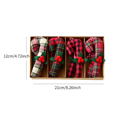 Christmas red berries walking stick decoration