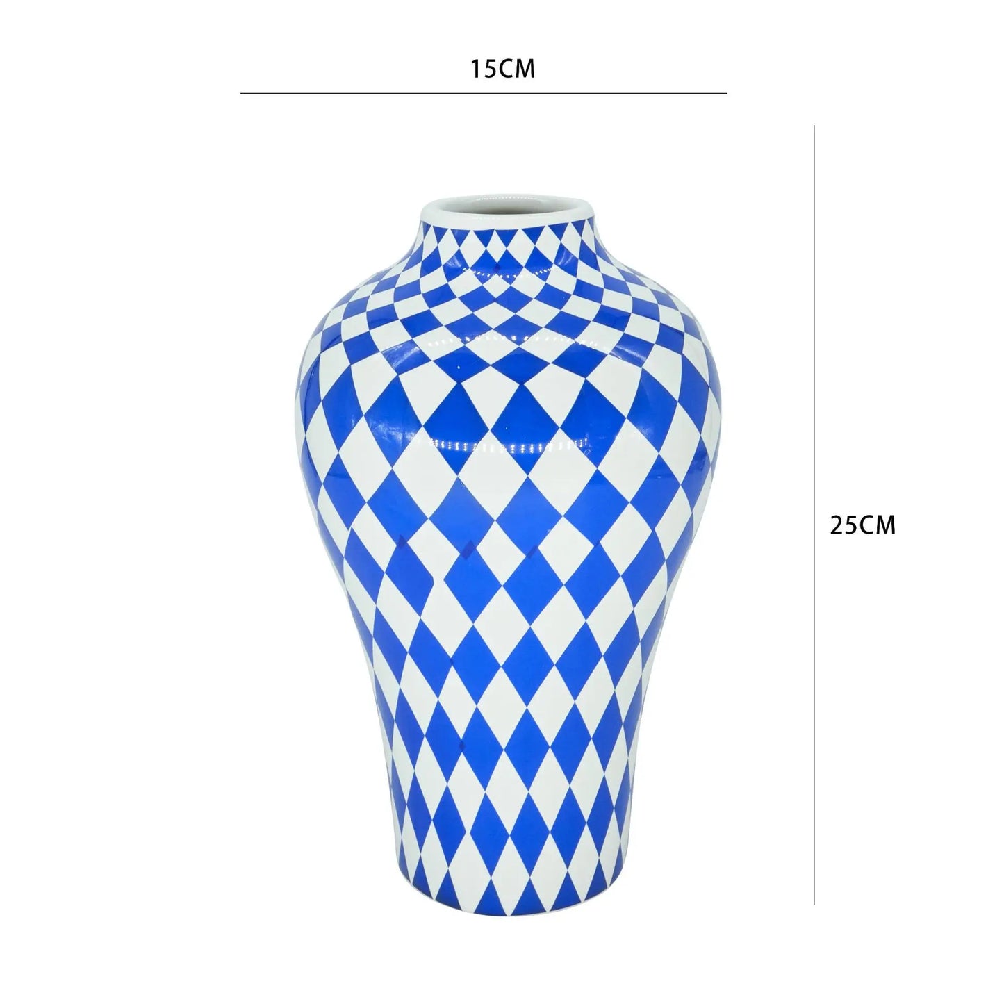 Modern Style Vase Blue Ceramic for Home Decoration