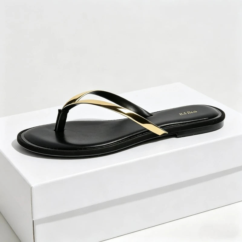 Flat Women's Slippers Clip Toe Non-slip Beach Slides