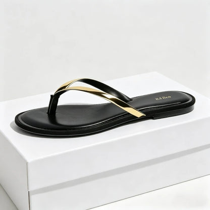 Flat Women's Slippers Clip Toe Non-slip Beach Slides