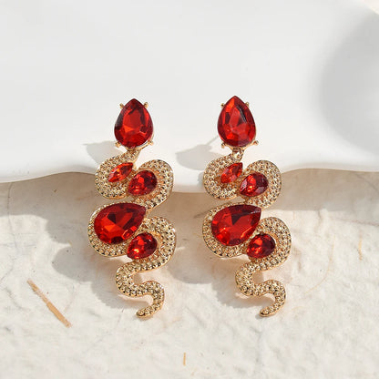 Snake Crystal Earrings For Women