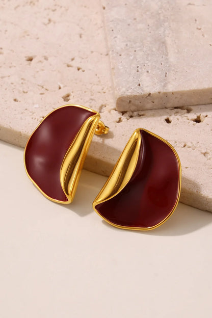 Women's New Earrings Stainless Steel Gold plated