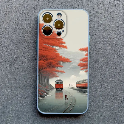 Autumn Maple Leaf Scenery Fall Phone Case For IPhone 15 14 Pro Max Plus 16 Pro Max Case IPhone 13 11 12 Pro Max XR XS X Covers