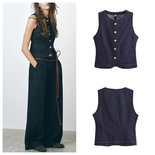 New Collection Denim Vest