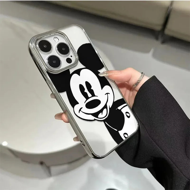 Mickey Minnie Mouse  Strap Phone Case For iPhone 16 14 12 13 11 15 Pro Max XR XS MAX 7 8 Plus