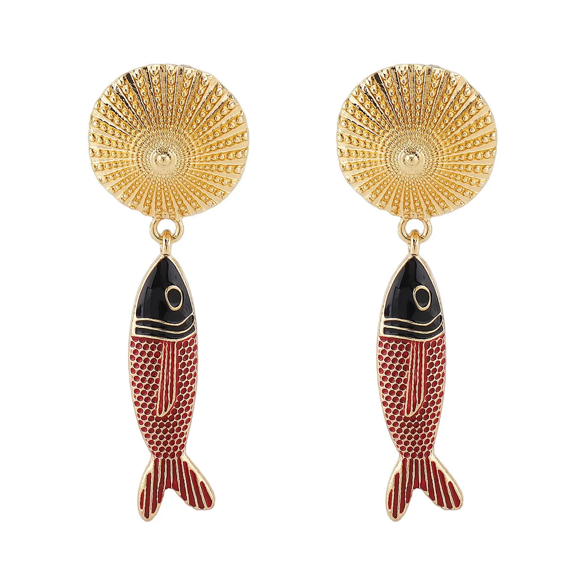 Fish Pendant Earrings  Luxury Style