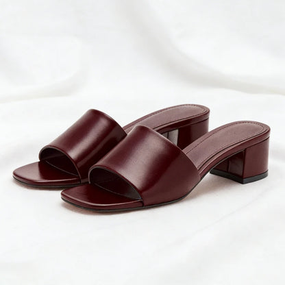 Heel Women Slipper Summer 2026 Open-toe Concise Slide Shoes Ladies Comfortable Casual Heels Women Sandals