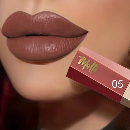 Velvet Matte Liquid Lipstick,Lightweight Thin-as-Fog Texture,Long Lasting Waterproof Lip Makeup Gift for Women