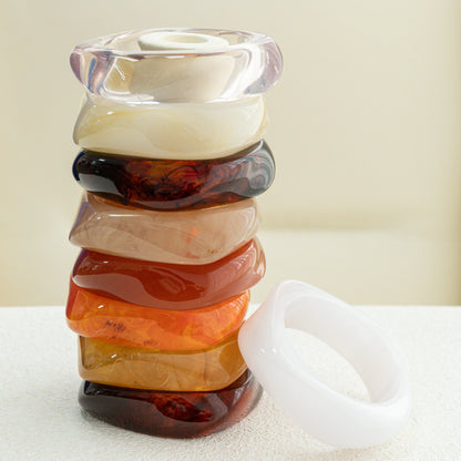 Vintage Acrylic Irregular Geometric Exaggerated Chunky Bracelet