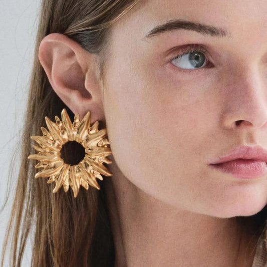 Vintage Earrings for women simple Geometric Sun Earrings Accessories