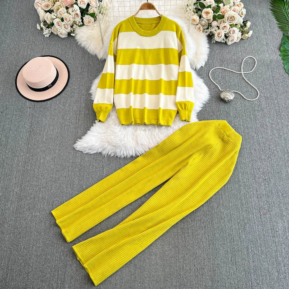 New Style Top Versatile Sweater Fashionable 2-Piece Set