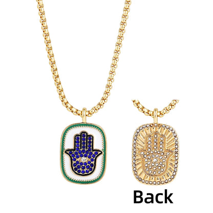 Zodiac Signs Necklace for Women Double Sided Pendant Collar Gold Color Stainless