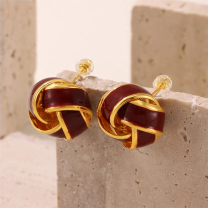 Women's New Earrings Stainless Steel Gold plated