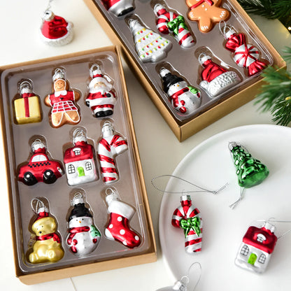 Christmas Set Glass Gingerbread Man Christmas Tree