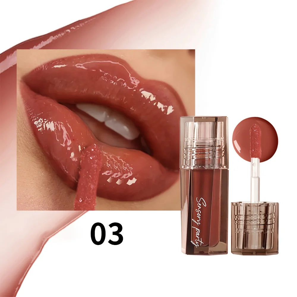 Lip Gloss Waterproof Long Lasting Moisturizing Liquid Lipstick,Non-Stick Cup Full Lips Makeup