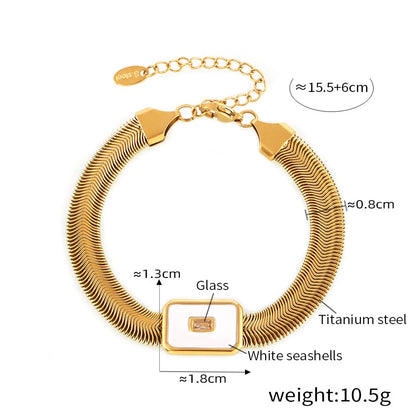 Fashion Trendy Square Bracelet Stainless Steel