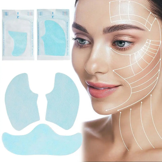 3 Sets Nano Collagen Film Paper Soluble Facial Mask Forehead Skin Cheek Sticker  Anti-wrinkle Sleeping Masks Pimple Patches