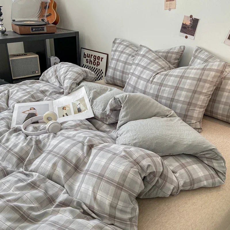 Duvet Cover Set 1/3 Pcs Soft Washed Quilt Cover and Pillowcase