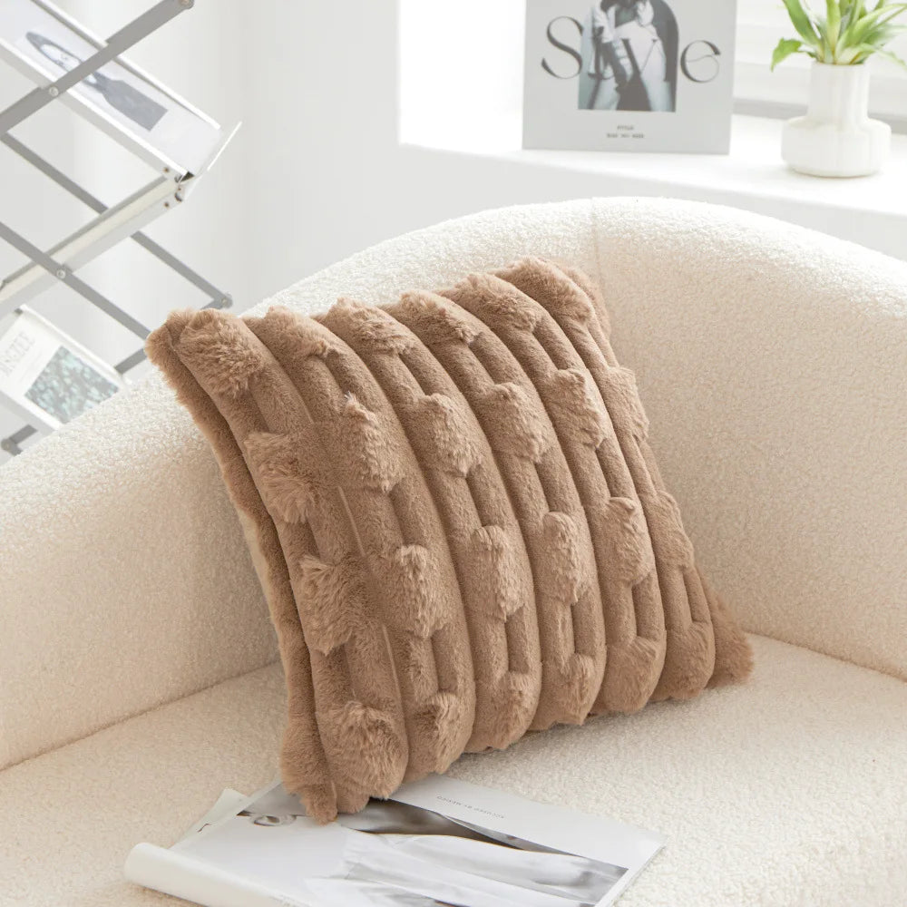 Modern Imitation Fur Case 45*45cm DecorativeFor Sofa Bedroom Living Room