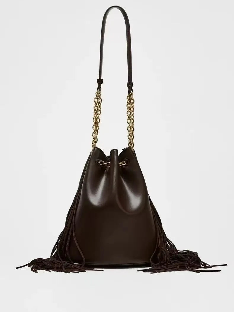 Bucket Bag Luxury Designer Handbag and Purses Chains Drawstring Shoulder Bag