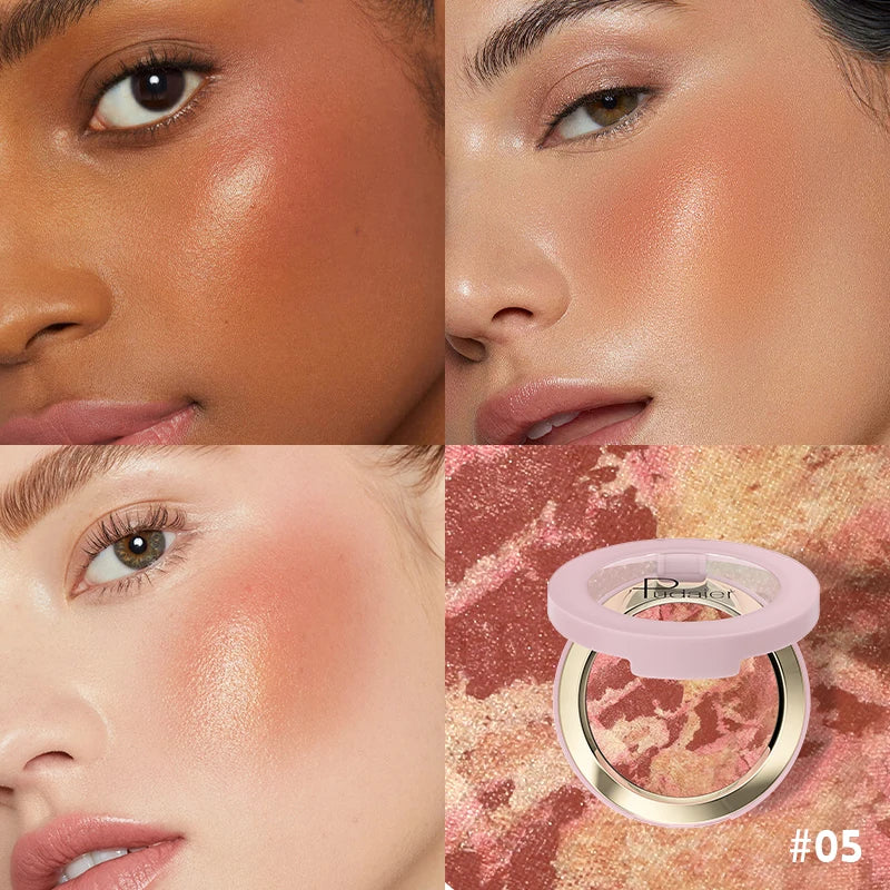 Pearly Powder Blush Highlighter Long-lasting