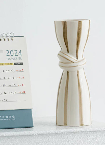 Double Ear Ceramic Vase