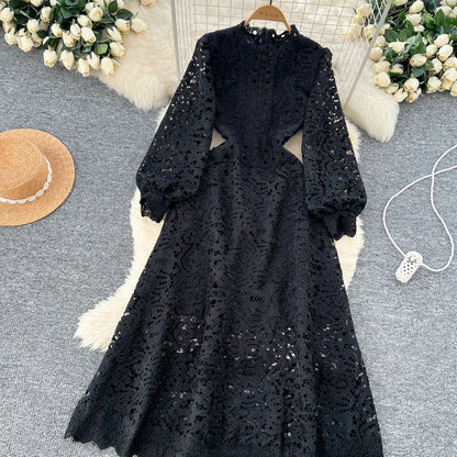 Elegant Long Lantern Sleeves Chic Dresses Fashion