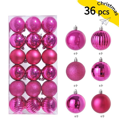 1Box 3/4cm Christmas Balls Christmas Tree Ornaments Xmas Hanging Tree Pendants