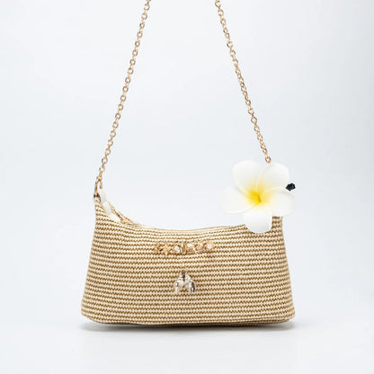 Fashion Shell Women Shoulder Bag Paper Rope Crochet Straw Bags for Women