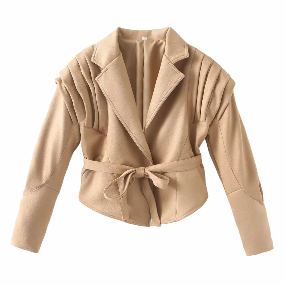 Women's new style long sleeved short jacket