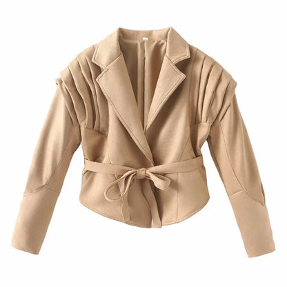 Women's new style long sleeved short jacket