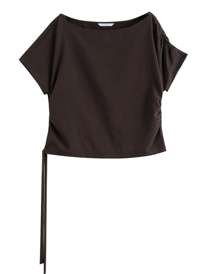 Women's Weekend Pleated Blouse Wide-Leg Pants Elegant Summer Lightweight Off-Shoulder Two-Piece Outfit