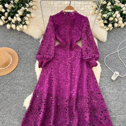 Elegant Long Lantern Sleeves Chic Dresses Fashion