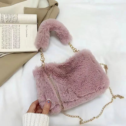 New Fashion Women Handbags Winter Furry