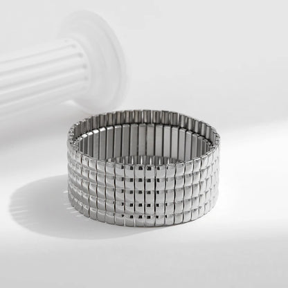 New Gold Plated Stainless Elastic Bracelet For Women