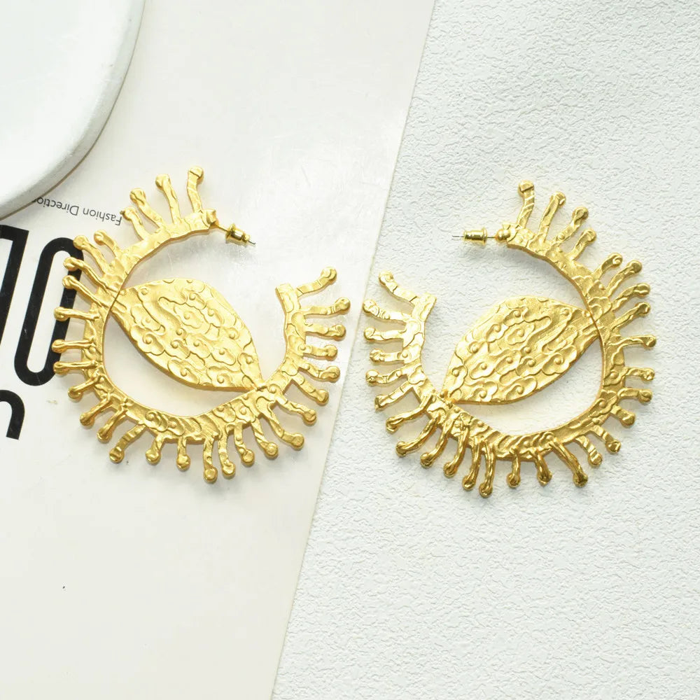 Baroque Style Vintage Resin Big Eyes Dangle Earrings For Women