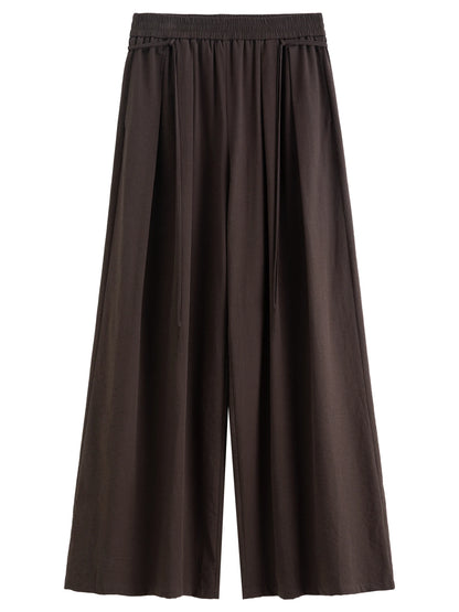 Women's Weekend Pleated Blouse Wide-Leg Pants Elegant Summer Lightweight Off-Shoulder Two-Piece Outfit