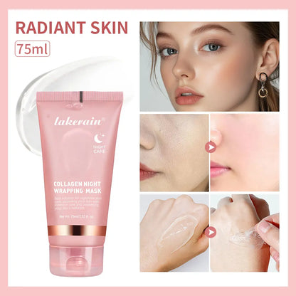 75ml Collagen Wrapping Peel Off Facial Mask Collagen Deeply Hydrates Night Care Mask Cream