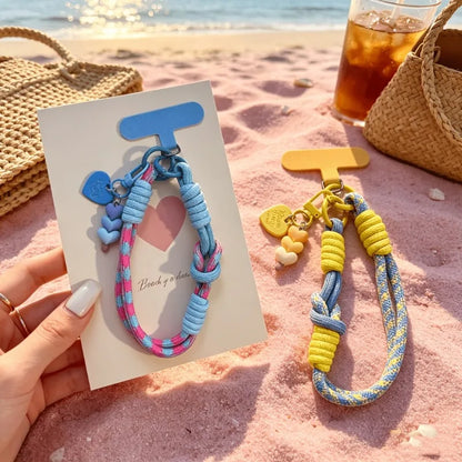 1PC Cellphone Straps Hanging Cord Mobile Phone Lanyard Short Wrist Strap Charm Anti-lost Chain for Women Keychain Pendant