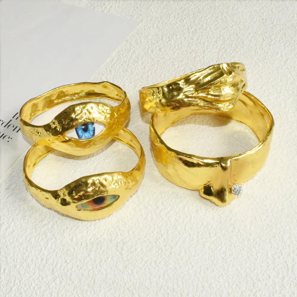Gorgeous Hand Simple Bracelet Plated Eyes Nose Mouth Small Wrist Bangle For Women